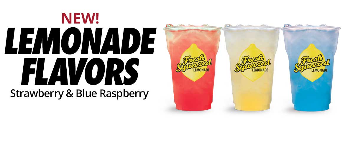Penn Station fresh-squeezed lemonade in a variety of flavors